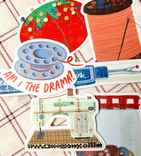 Load image into Gallery viewer, Seam Ripper Vinyl Stickers, Funny Sewing Quilt Sticker
