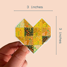 Load image into Gallery viewer, Quilt Heart Vinyl Stickers, Sewing Stickers, Quilt Stickers