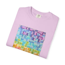 Load image into Gallery viewer, "Jelly Roll Jumble" by H.W., age 12 of the QuiltCon 2026 Collection - Unisex Garment-Dyed T-shirt