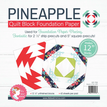 Load image into Gallery viewer, Pineapple Quilt Block Foundation Papers