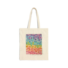 Load image into Gallery viewer, "Jelly Roll Jumble" by H.W., age 12 of The QuiltCon 2026 Collection - Cotton Canvas Tote Bag