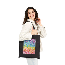 Load image into Gallery viewer, "Jelly Roll Jumble" by H.W., age 12 of The QuiltCon 2026 Collection - Cotton Canvas Tote Bag