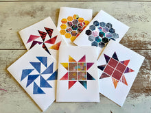 Load image into Gallery viewer, Quilt Block Greeting Cards, Boxed Set of 6
