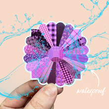 Load image into Gallery viewer, Purple Quilt Flower Vinyl Stickers, Sewing Sticker