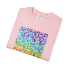 Load image into Gallery viewer, "Jelly Roll Jumble" by H.W., age 12 of the QuiltCon 2026 Collection - Unisex Garment-Dyed T-shirt