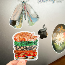 Load image into Gallery viewer, Cute Orange Cat Vinyl Stickers, Quilt sticker, fall sticker