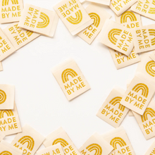 Load image into Gallery viewer, Made by Me Gold Organic Cotton Label by Sarah Hearts (8 pack)