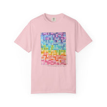 Load image into Gallery viewer, "Jelly Roll Jumble" by H.W., age 12 of the QuiltCon 2026 Collection - Unisex Garment-Dyed T-shirt