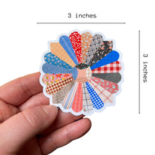Load image into Gallery viewer, Quilt Flower Vinyl Stickers, Sewing Sticker, Quilt Sticker