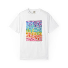 Load image into Gallery viewer, "Jelly Roll Jumble" by H.W., age 12 of the QuiltCon 2026 Collection - Unisex Garment-Dyed T-shirt