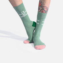 Load image into Gallery viewer, I'd Rather Be Sewing Socks (Green/Pink) | 1 Pair
