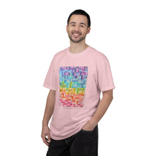 Load image into Gallery viewer, "Jelly Roll Jumble" by H.W., age 12 of the QuiltCon 2026 Collection - Unisex Garment-Dyed T-shirt