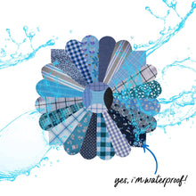 Load image into Gallery viewer, Blue Quilt Flower Vinyl Stickers, Sewing Stickers