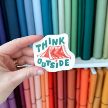 Load image into Gallery viewer, &quot;Think Outside&quot; Vinyl Sticker by The Blanket Statement
