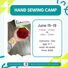 Load image into Gallery viewer, Summer 2026: Hand Sewing Camp (ages 5-7)