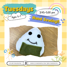 Load image into Gallery viewer, Q1: Tuesdays / 3:45 pm / Hand Sewing Class