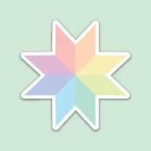 Load image into Gallery viewer, Quilt Star Vinyl Sticker by Coco West Illustration
