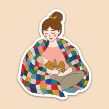 Load image into Gallery viewer, Patchwork Mother &amp; Baby Vinyl Sticker by Coco West Illustration
