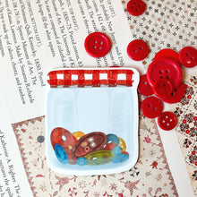 Load image into Gallery viewer, Sewing Vinyl Stickers, Jar Of Buttons, Quilting Sticker