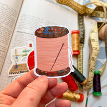Load image into Gallery viewer, Spool Of Thread Vinyl Stickers, Cute Quilt Sewing Sticker