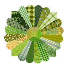 Load image into Gallery viewer, Retro Green Quilt Flower Vinyl Stickers, Sewing Sticker