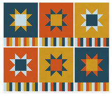 Load image into Gallery viewer, Quilt Panel: Sawtooth Star Placemat Panels