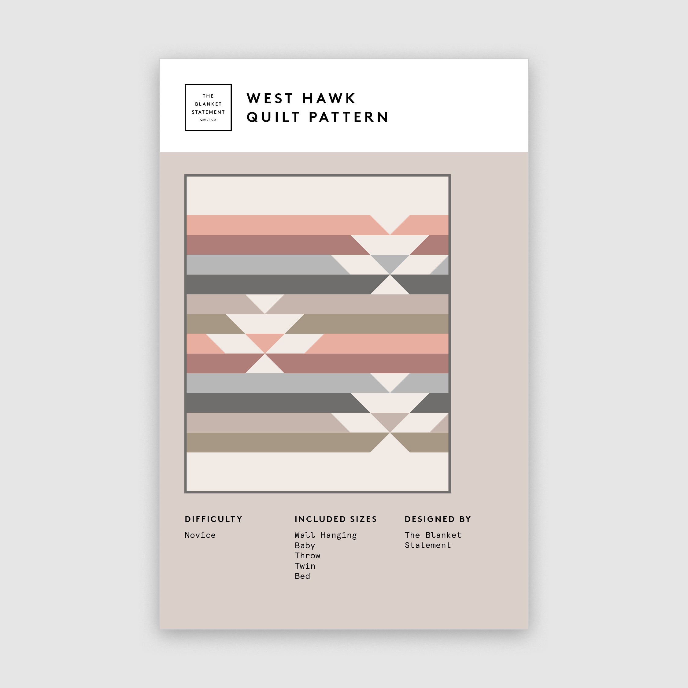 West Hawk Quilt Pattern (Paper Copy) by The Blanket Statement – Cut and ...