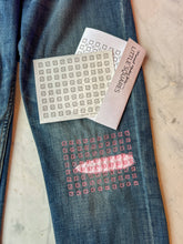 Load image into Gallery viewer, Little Squares - Minimal Mending + Embellishment Transfer
