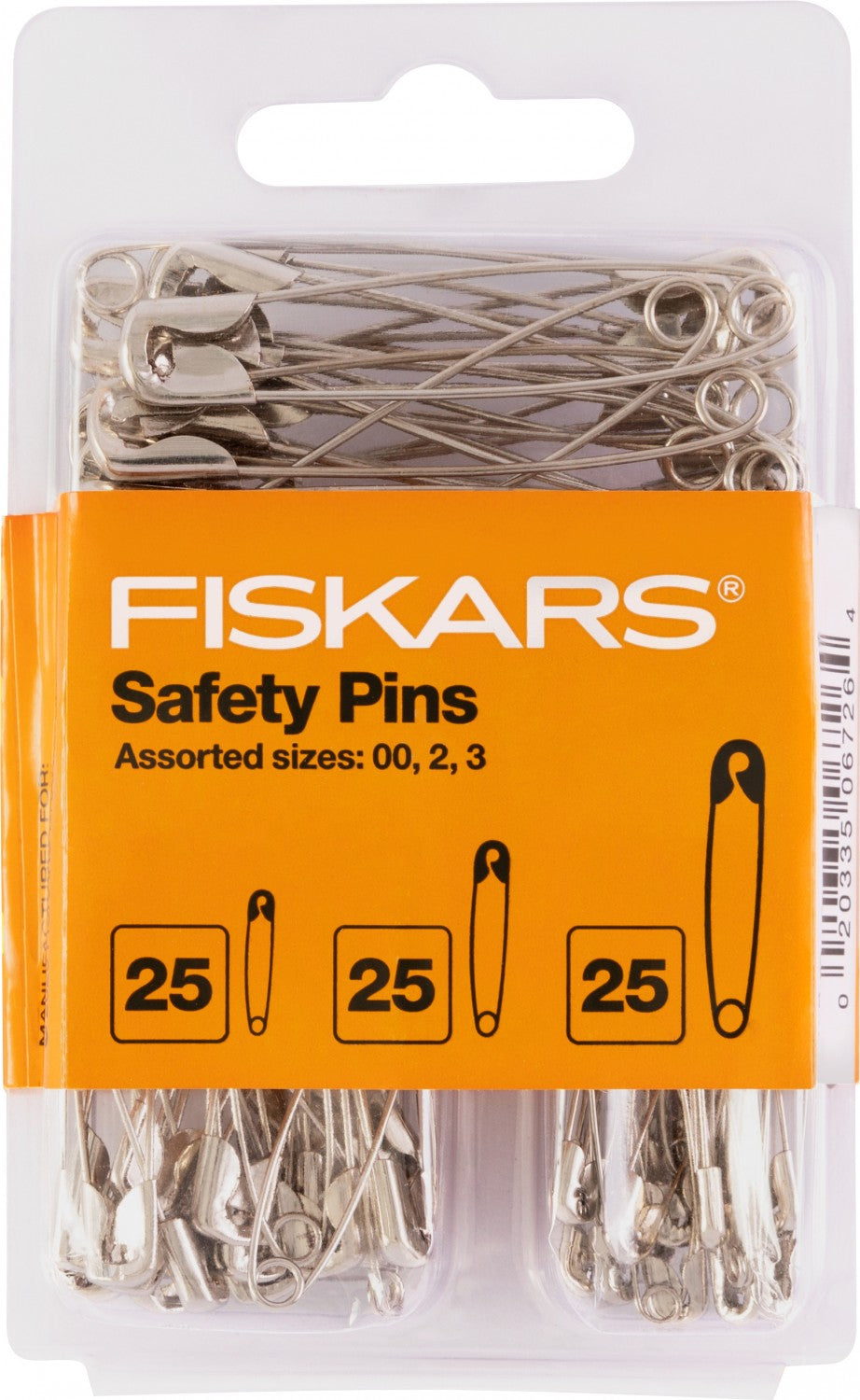 Fiskars Safety Pins (75 pcs, assorted sizes)