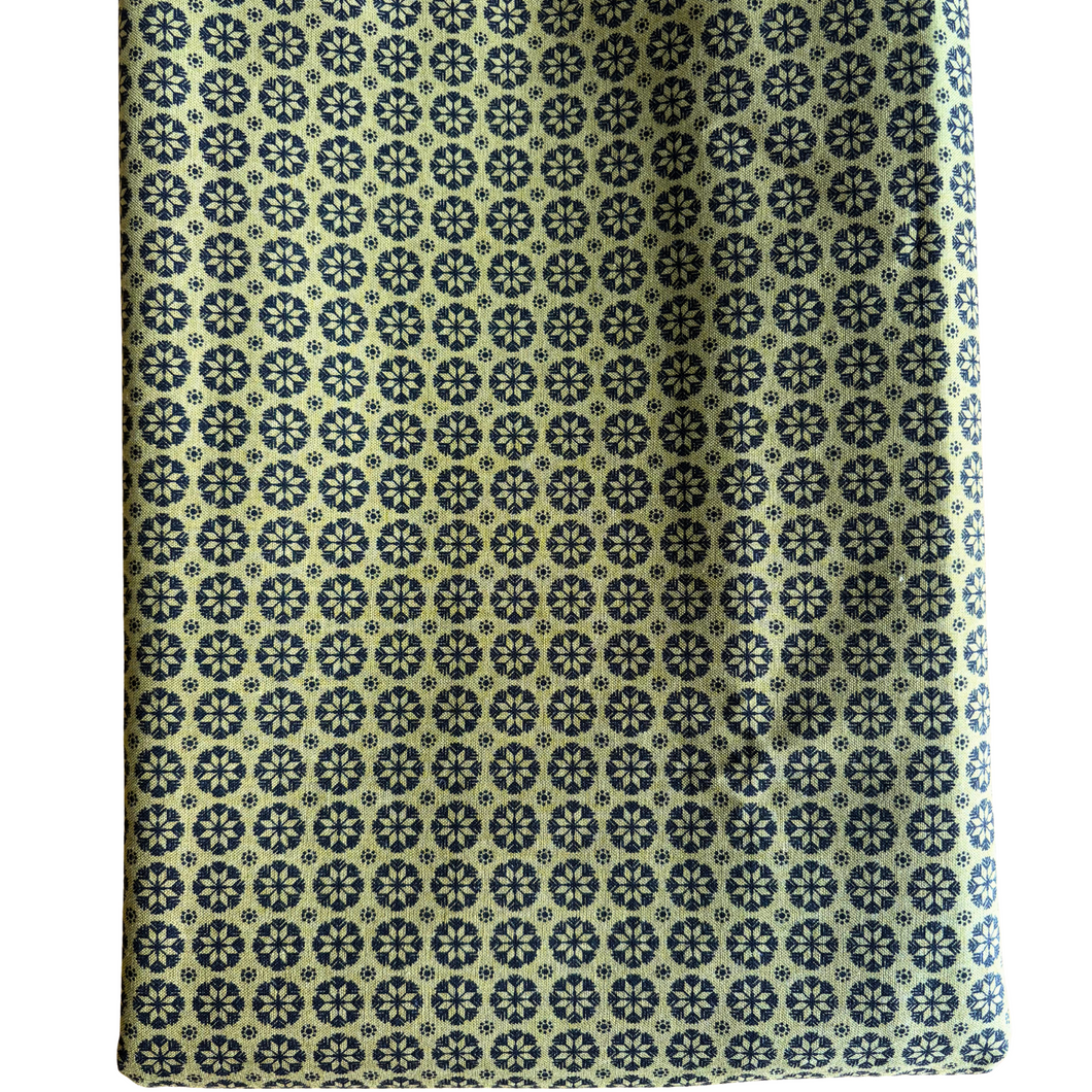 Previously Loved Fabric: Olive Stars in Circles (3 yds)
