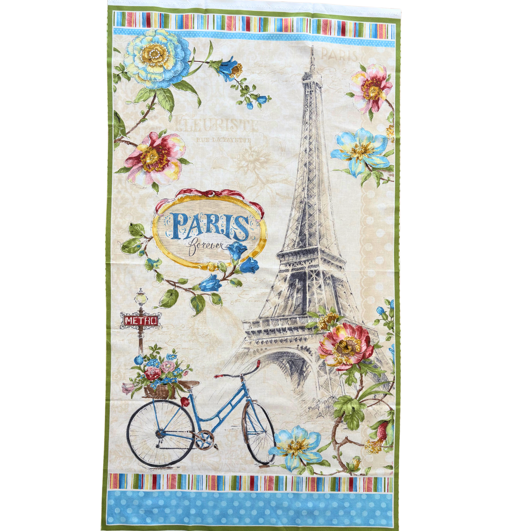 Previously Loved Fabric: Paris Panel (25x44)