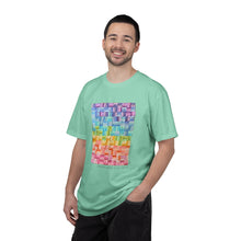 Load image into Gallery viewer, "Jelly Roll Jumble" by H.W., age 12 of the QuiltCon 2026 Collection - Unisex Garment-Dyed T-shirt
