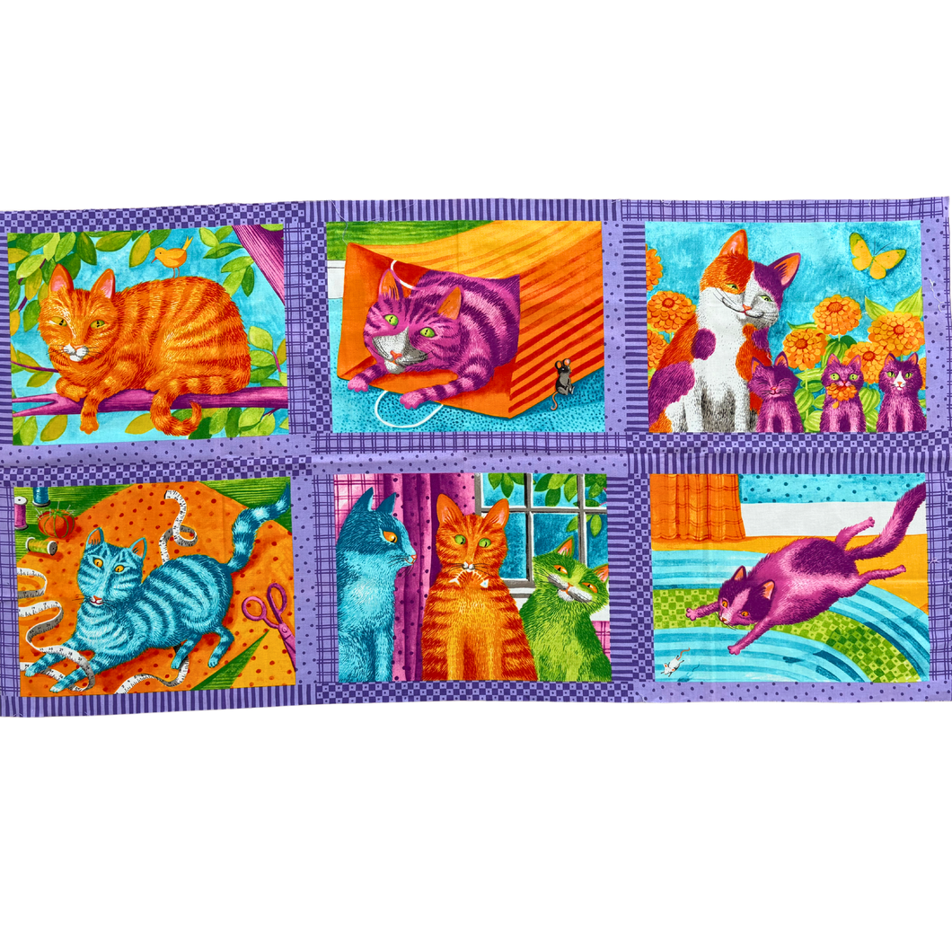 Previously Loved Fabric: Prisma Cats Panel