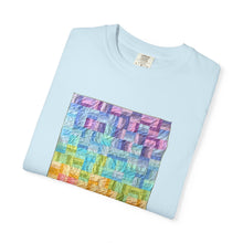 Load image into Gallery viewer, "Jelly Roll Jumble" by H.W., age 12 of the QuiltCon 2026 Collection - Unisex Garment-Dyed T-shirt

