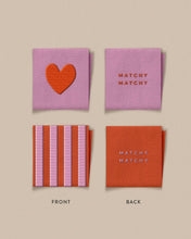 Load image into Gallery viewer, Red Heart and Stripe Square Garment Labels
