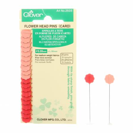 Clover Flower Head Pins (for medium fabrics)
