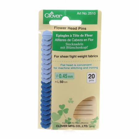 Clover Flower Head Pins (for shear/lightweight fabrics)