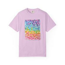 Load image into Gallery viewer, "Jelly Roll Jumble" by H.W., age 12 of the QuiltCon 2026 Collection - Unisex Garment-Dyed T-shirt
