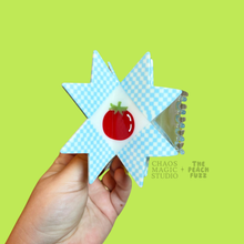 Load image into Gallery viewer, Tomato Quilt Hair Claw  TPF x Chaos Magic Studio
