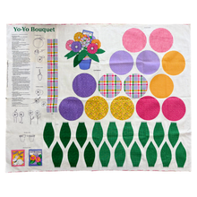 Load image into Gallery viewer, Previously Loved Fabric: Yo-yo Bouquet Panel
