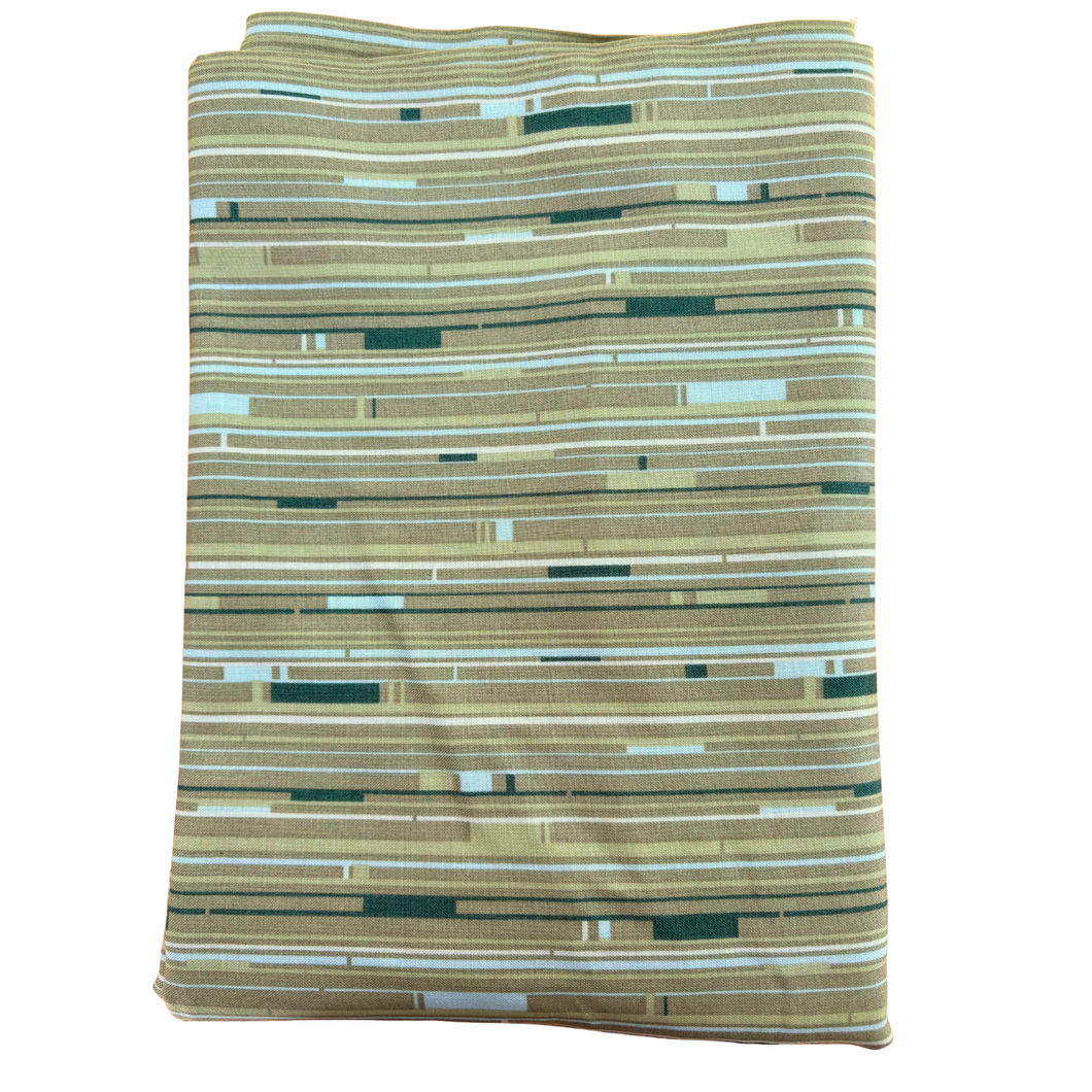Previously Loved Fabric: Light Green Stripe Mix (3 yds)