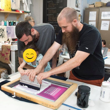 Load image into Gallery viewer, Screenprinting on Fabric with Golden Key Prints
