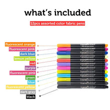 Load image into Gallery viewer, Incraftables 12-Pack Fabric Markers, Permanent Non-Bleed

