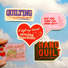 Load image into Gallery viewer, Quilting is My Favorite Sport Sticker by Feral Notions
