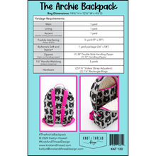 Load image into Gallery viewer, The Archie Backpack Workshop
