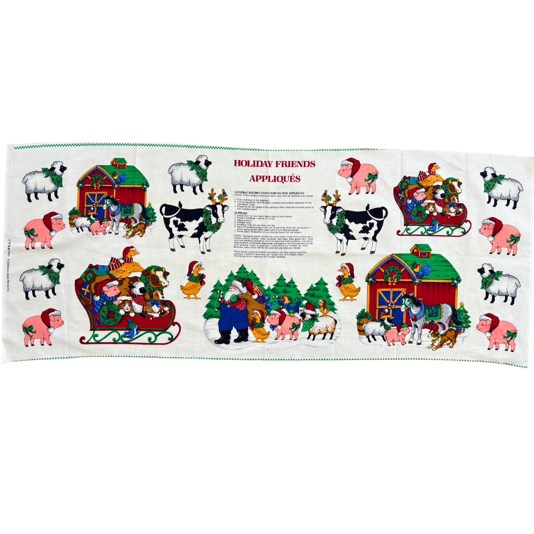 Previously Loved Fabric: Holiday Friends Apliques