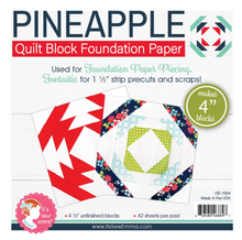 Load image into Gallery viewer, Pineapple Quilt Block Foundation Papers
