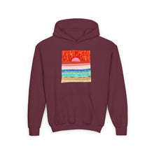 Load image into Gallery viewer, &quot;Beach Sunset&quot; - YOUTH Heavy Blend Hooded Sweatshirt
