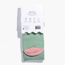 Load image into Gallery viewer, I'd Rather Be Sewing Socks (Green/Pink) | 1 Pair
