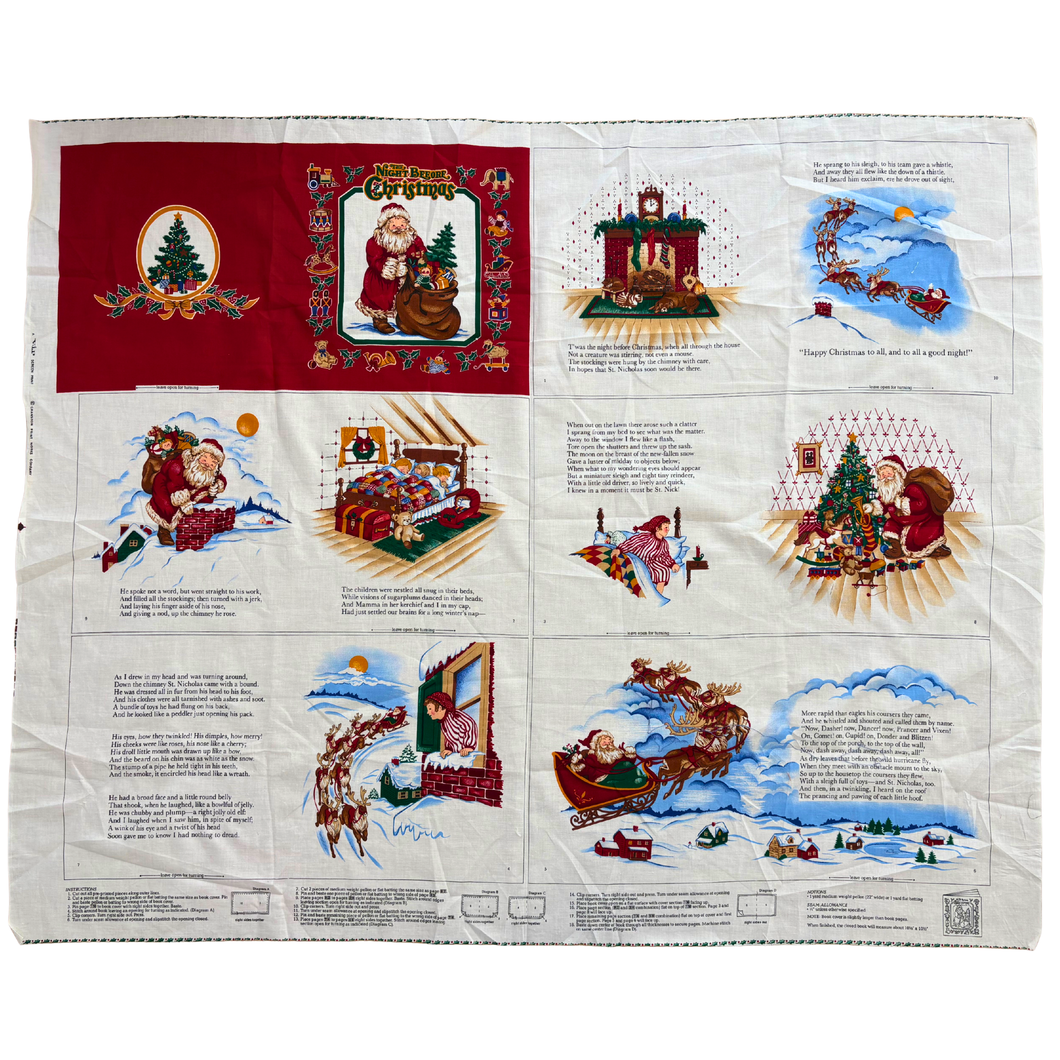 Previously Loved Fabric: The Night Before Christmas Book Panel